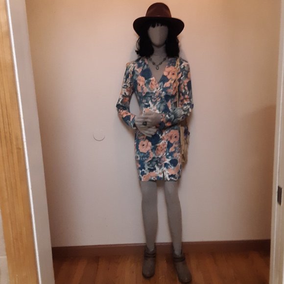 🎉 HOST PICK 🎉Paris Blues For Wet Seal Denim Snap Button Long Sleeve Dress 90s - Picture 2 of 16